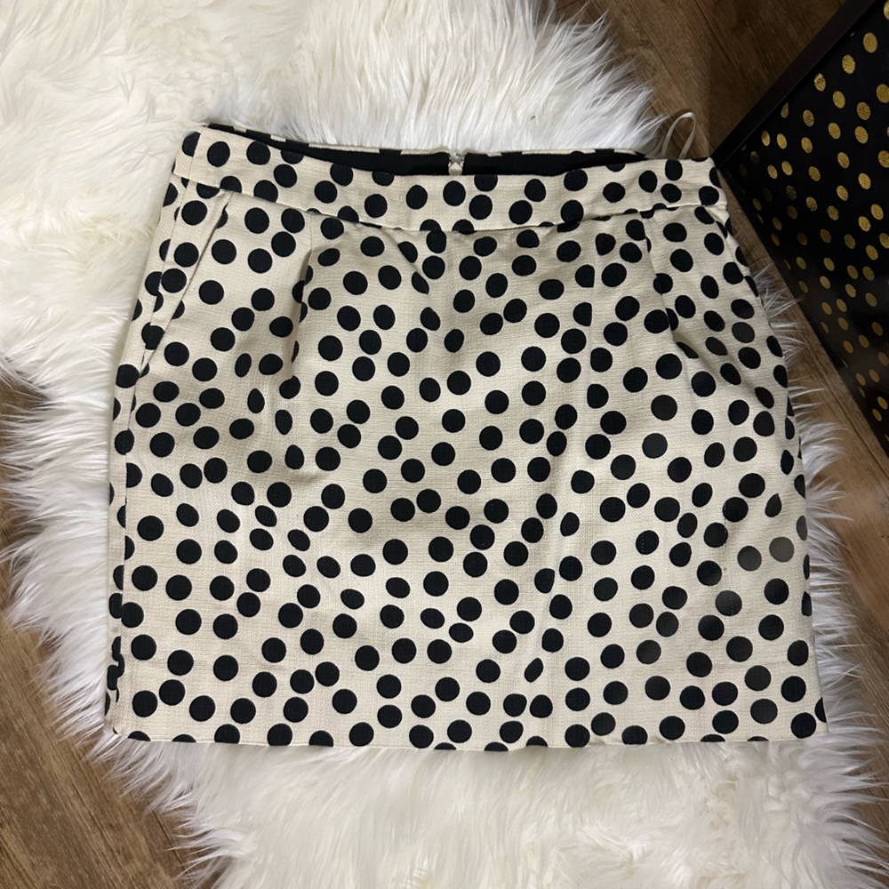 J. Crew polkadot mini skirt